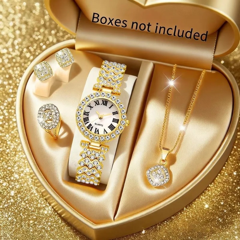 Luxury Watch Holder - 5PCS 럭셔리 라인스톤 여성용 시계 쥬얼리