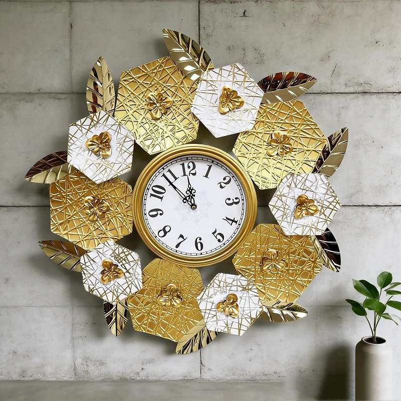 Luxury Watch House - 단조 철제 대형 꽃 장식 벽걸이,