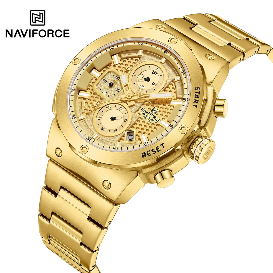 Field Watch Military - NAVIFORCE 최고급 남성용 시계 빛나는 날짜
