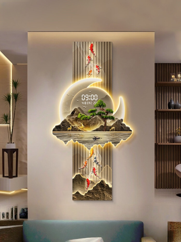 Luxury Watch House - 디자인 고급 벽시계 거실 LED 벽시계