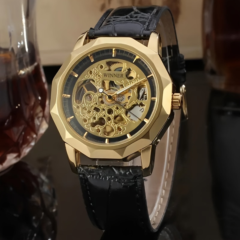 Luxury Watch Class - 최고급 명품 남성용 기계식 시계, 스켈레톤