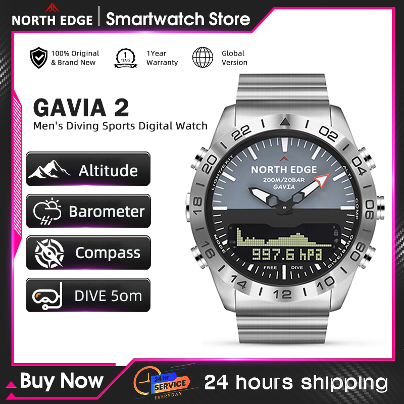 Field Watch Military - NORTH EDGE 남성용 다이브 시계 군용