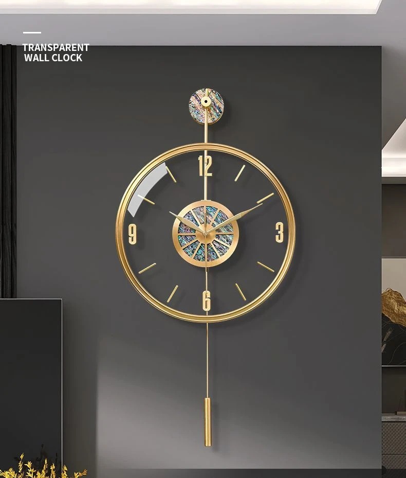 Luxury Watch Wall Clock - 합금 조개 벽시계 침묵 현대 럭셔리