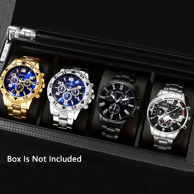 Luxury Watch Under 20000 - 남성용 제네바 시계 세트 4가지 스타일