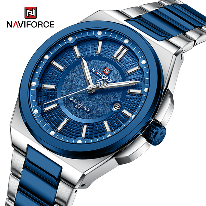 Field Watch Military - NAVIFORCE 남성용 쿼츠 시계 비즈니스 패션