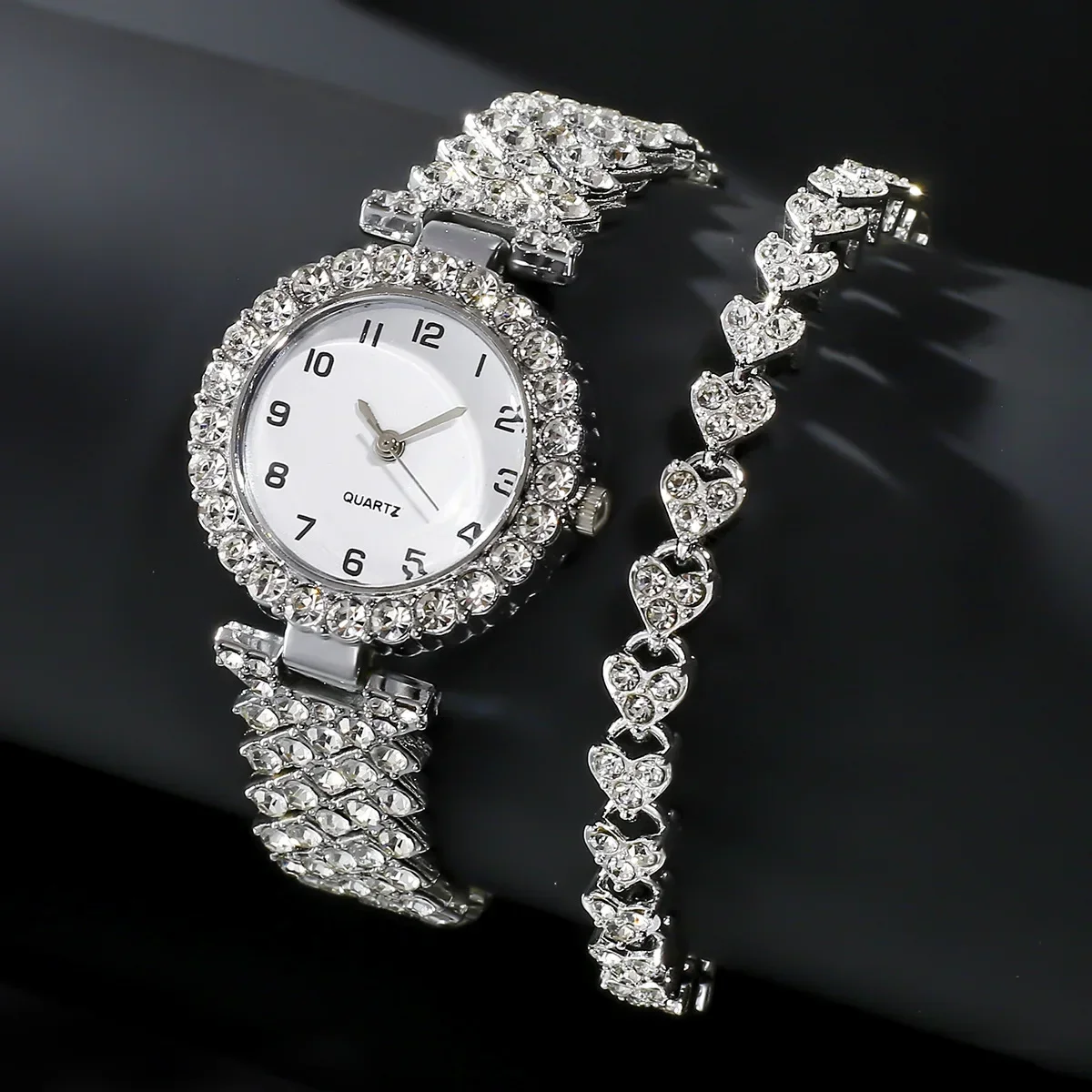 Luxury Watch For Girls - 1개/2개 고급 패션 여성 시계 세트