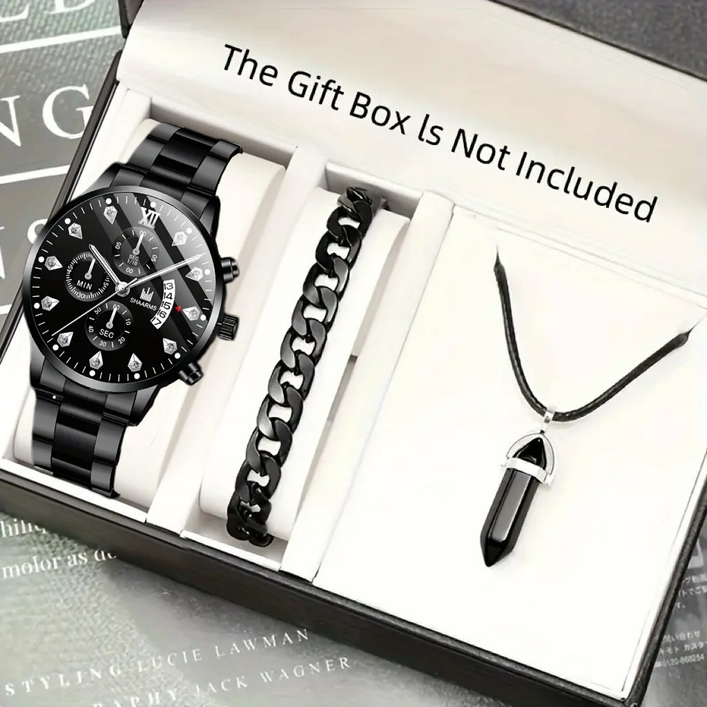 Luxury Watch Under 20000 - 3개 세트 패션 라운드 다이얼 남성용
