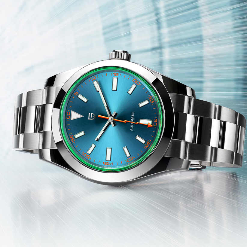 Luxury Watch Green Dial - PAGANI DESIGN 그린 글래스 남성용 기계식