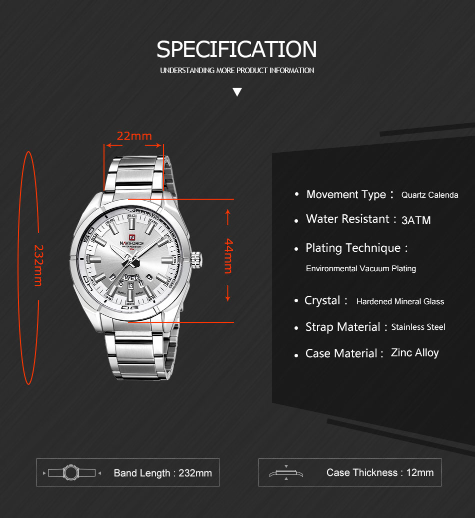 NAVIFORCE 남성용 클래식 캐주얼 시계 스테인레스 - Field Watch Military 리뷰 및 가격