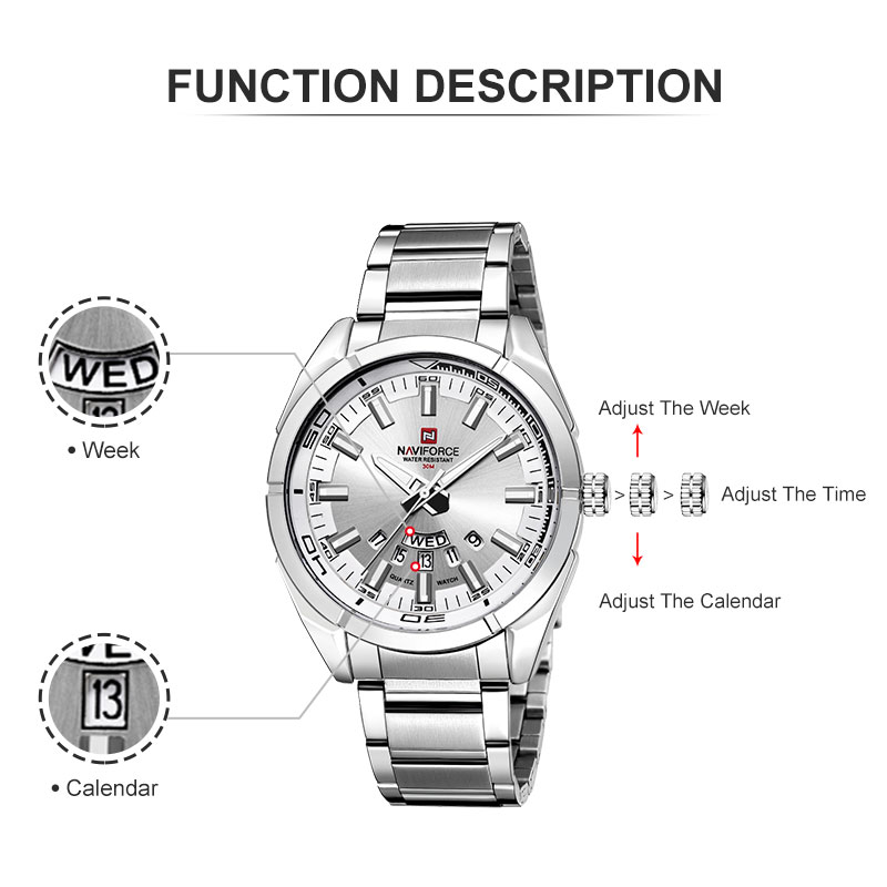 NAVIFORCE 남성용 클래식 캐주얼 시계 스테인레스 - Field Watch Military 리뷰 및 가격