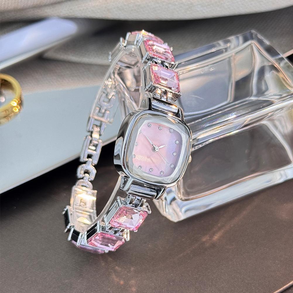 반짝이는 팔찌 시계 사각 다이얼 여성용 시계 사각 다이 - Luxury Watch Lady 리뷰 및 가격