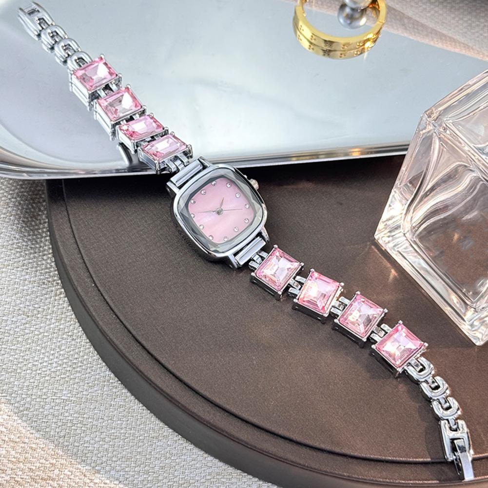 반짝이는 팔찌 시계 사각 다이얼 여성용 시계 사각 다이 - Luxury Watch Lady 리뷰 및 가격
