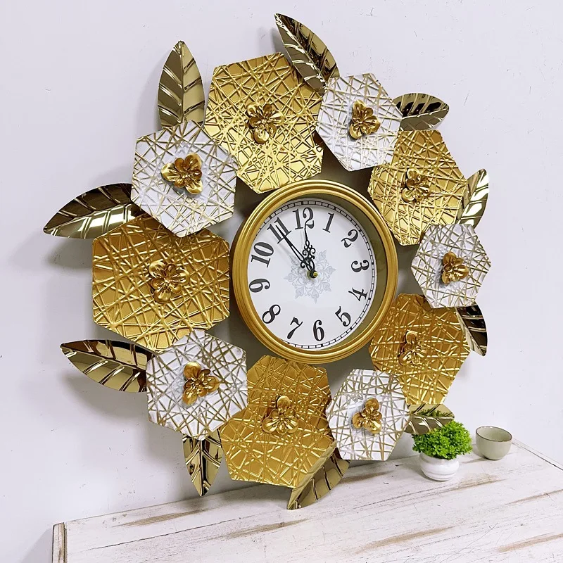 단조 철제 대형 꽃 장식 벽걸이, 티타늄 벽시계, 입체 - Luxury Watch House 리뷰 및 가격