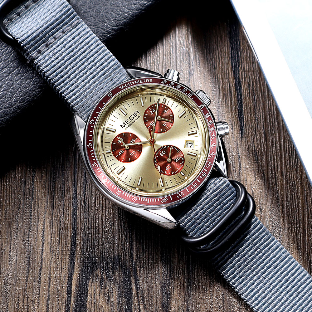 MEGIR 새로운 남성용 나일론 땋은 스트랩 방수 야간 - Luxury Watch Green Dial 리뷰 및 가격