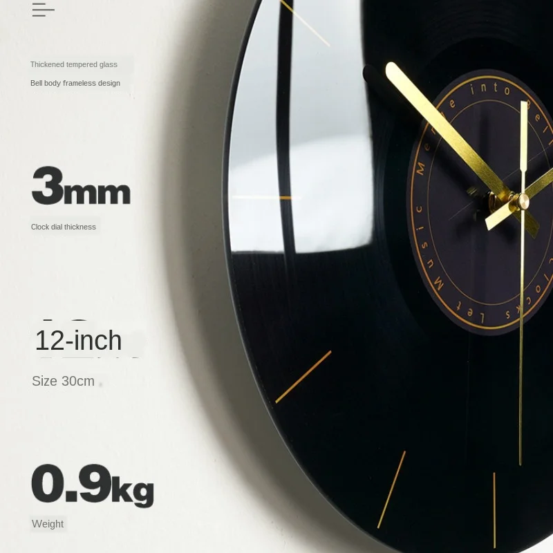 럭셔리 침묵 벽시계 거실 유리 시계 벽 홈 장식 크리  - Luxury Watch Wall Clock 리뷰 및 가격