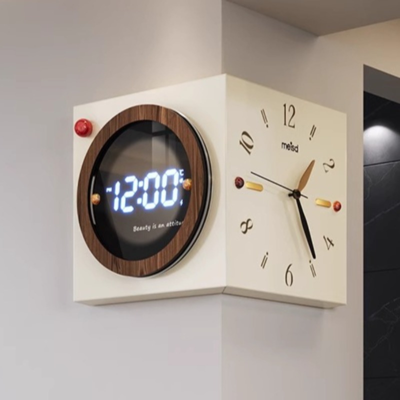 코너 벽시계 양면 벽시계 현대적인 고급스러운 미적 대형 - Luxury Watch Wall Clock 리뷰 및 가격