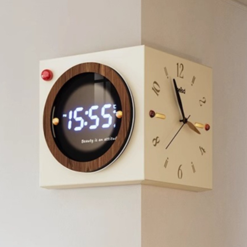 코너 벽시계 양면 벽시계 현대적인 고급스러운 미적 대형 - Luxury Watch Wall Clock 리뷰 및 가격