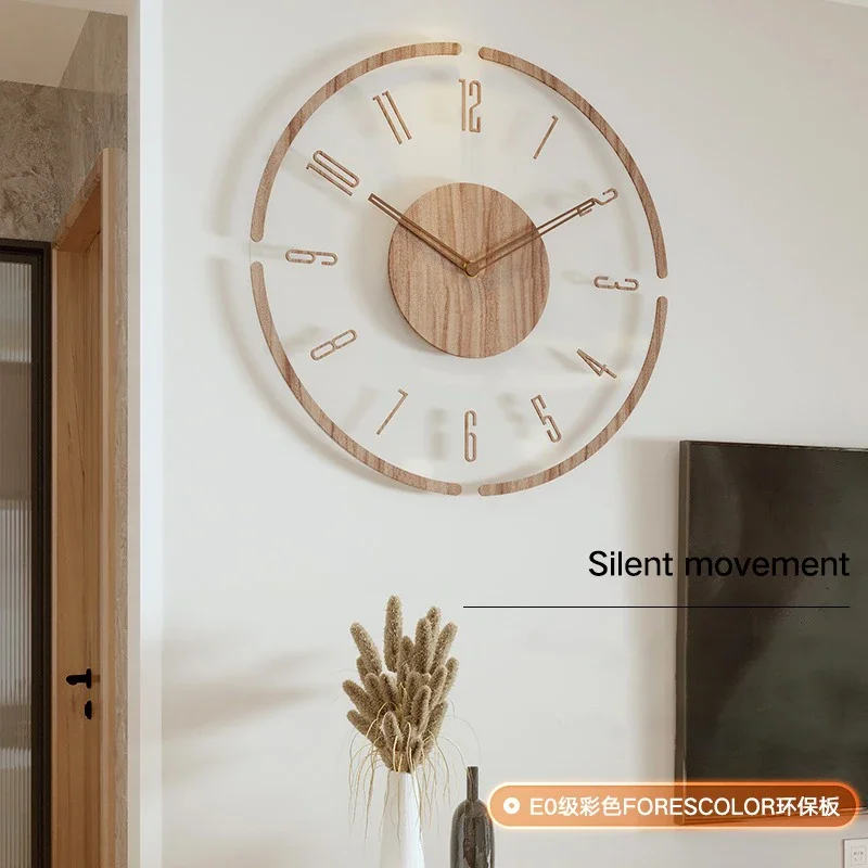 아크릴 투명 벽시계 나무 무소음 모던 벽시계 시계 벽걸 - Luxury Watch Wall Clock 리뷰 및 가격