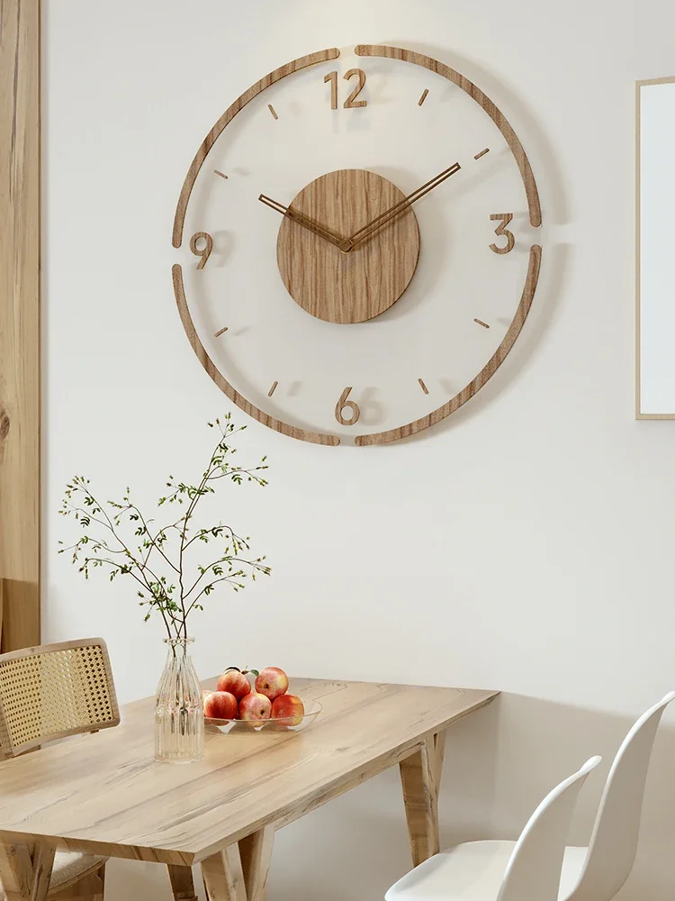 아크릴 투명 벽시계 나무 무소음 모던 벽시계 시계 벽걸 - Luxury Watch Wall Clock 리뷰 및 가격