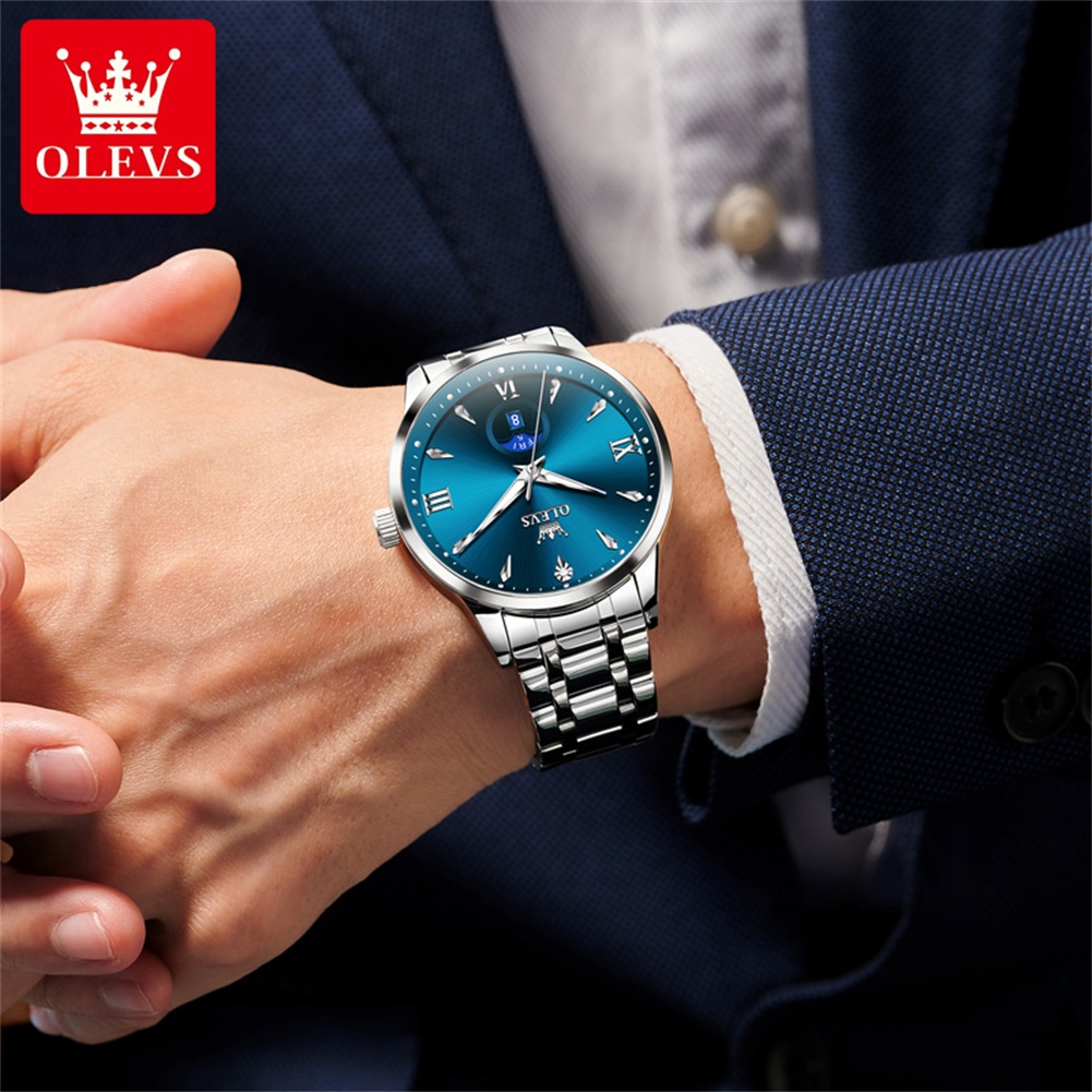 OLEVS Moon Phase 남성용 시계 달력 30m - Luxury Watch Moon Phase 리뷰 및 가격