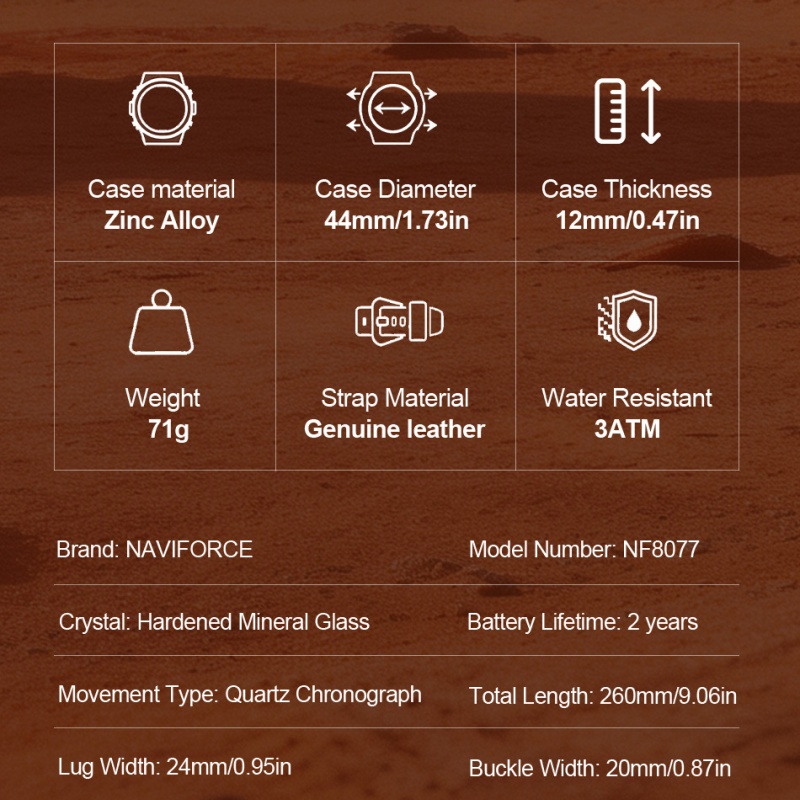 NAVIFORCE 남성용 스타일리시 크로노그래프 손목시 - Field Watch Military 리뷰 및 가격