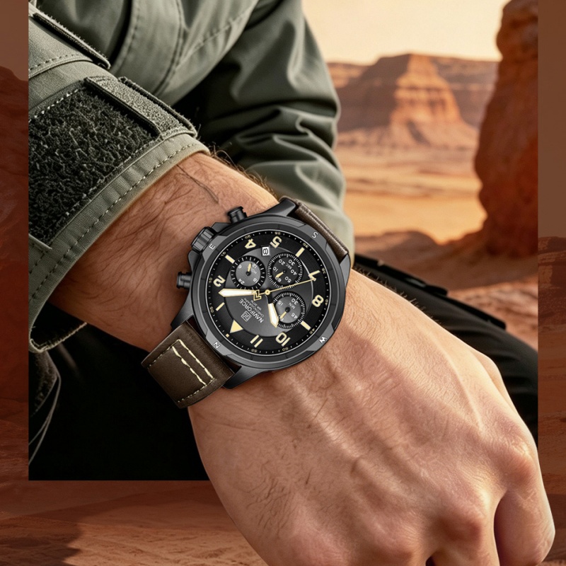 NAVIFORCE 남성용 스타일리시 크로노그래프 손목시 - Field Watch Military 리뷰 및 가격