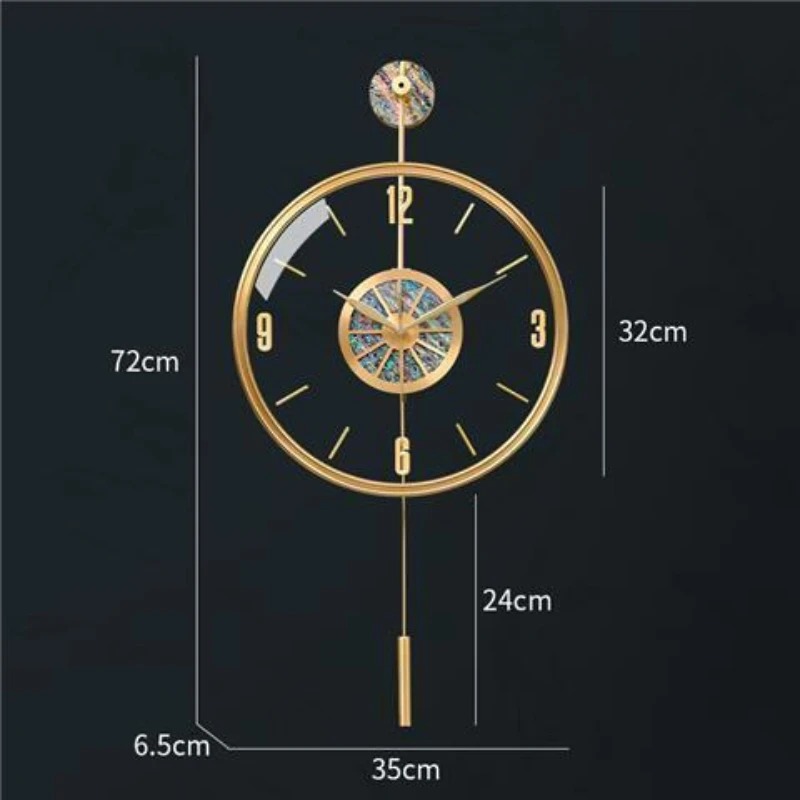 합금 조개 벽시계 침묵 현대 럭셔리 거실 장식 벽 시계 - Luxury Watch Wall Clock 리뷰 및 가격