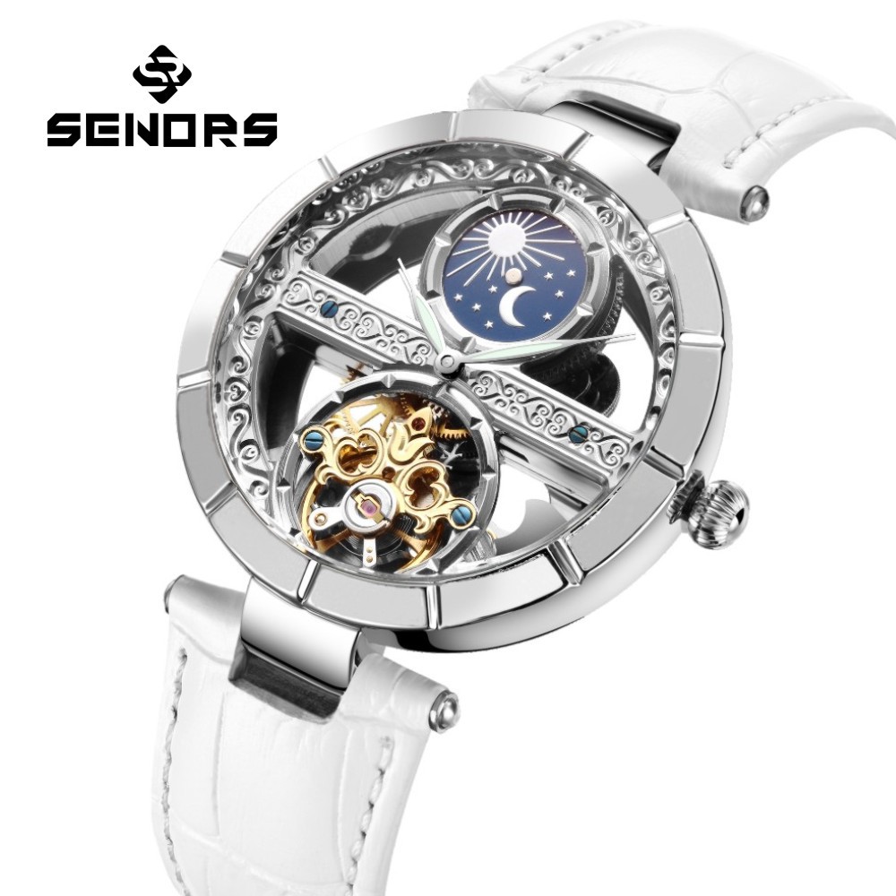 여성용 럭셔리 방수 스켈레톤 뚜르비옹 기계식 시계, 나 - Luxury Watch Moon Phase 리뷰 및 가격