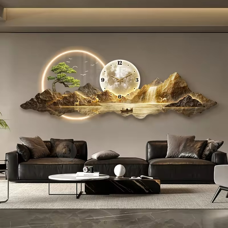 디자인 럭셔리 벽시계 거실 Led 미적 미니멀리스트 벽 - Luxury Watch House 리뷰 및 가격