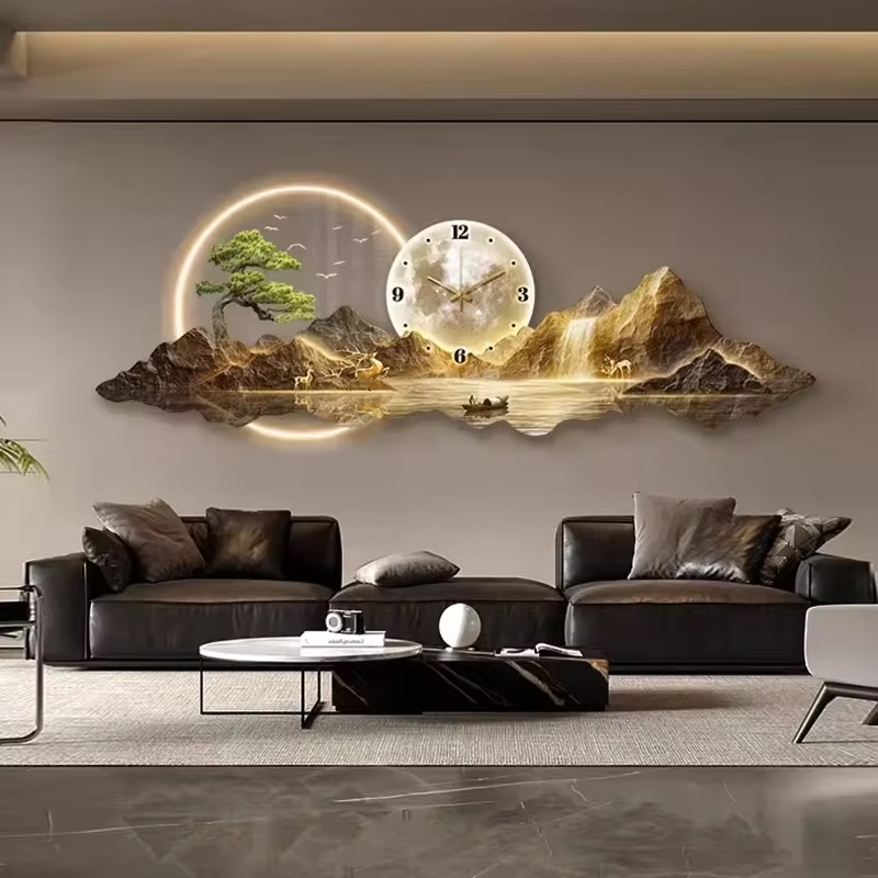 디자인 럭셔리 벽시계 거실 Led 미적 미니멀리스트 벽 - Luxury Watch House 리뷰 및 가격