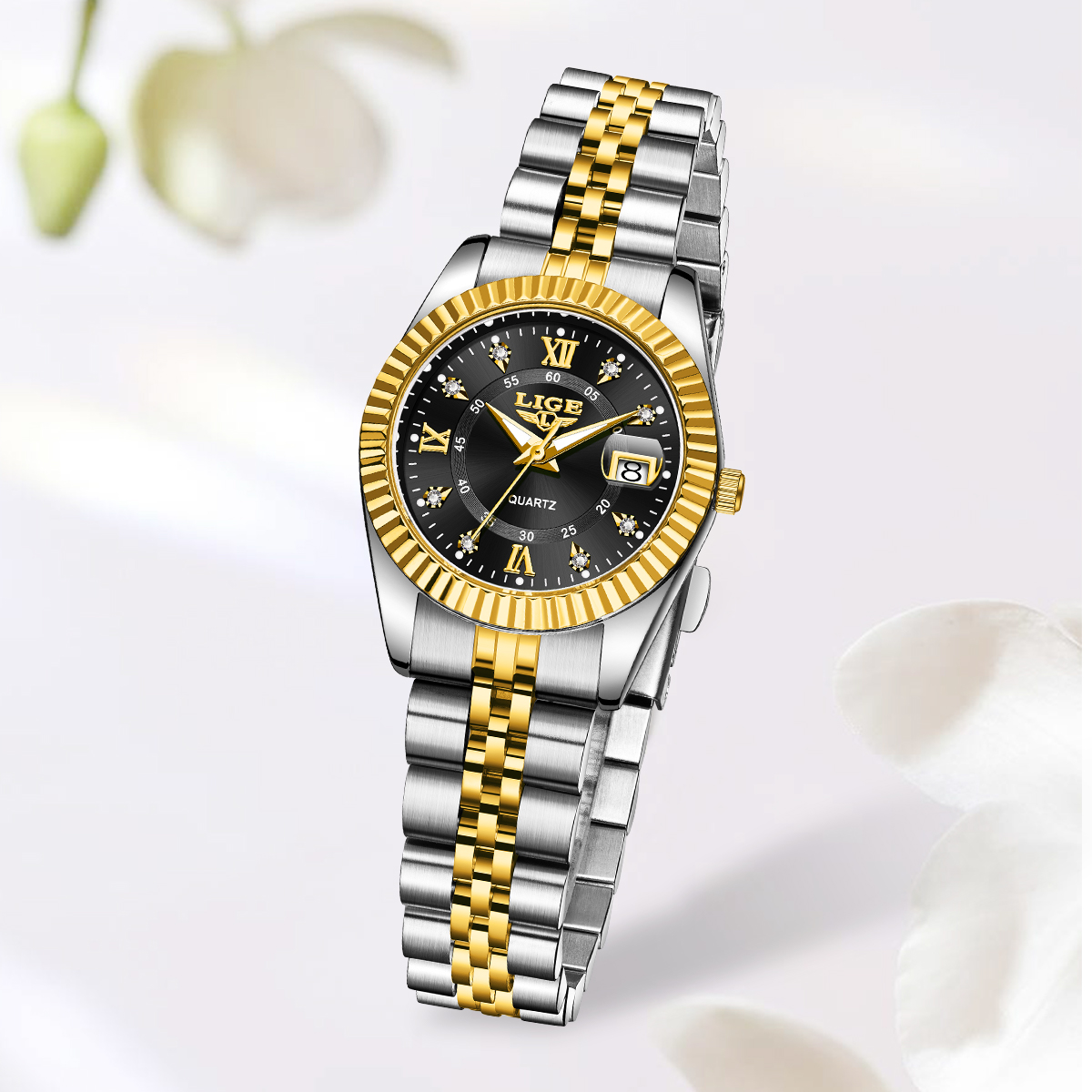 LIGE 패션 우아한 여성 석영 손목 시계 여성을위한  - Luxury Watch Holder 리뷰 및 가격