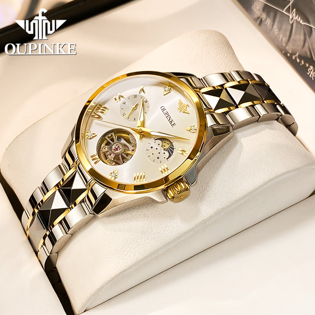 OUPINKE 3202 고급 비즈니스 여성용 오토매틱  - Luxury Watch Moon Phase 리뷰 및 가격