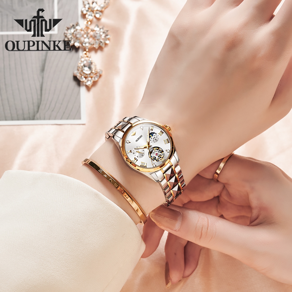 OUPINKE 3202 고급 비즈니스 여성용 오토매틱  - Luxury Watch Moon Phase 리뷰 및 가격