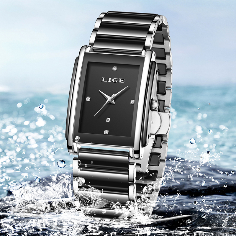 LIGE 새로운 럭셔리 여성 시계 우아한 세라믹 쿼츠  - Luxury Watch Holder 리뷰 및 가격