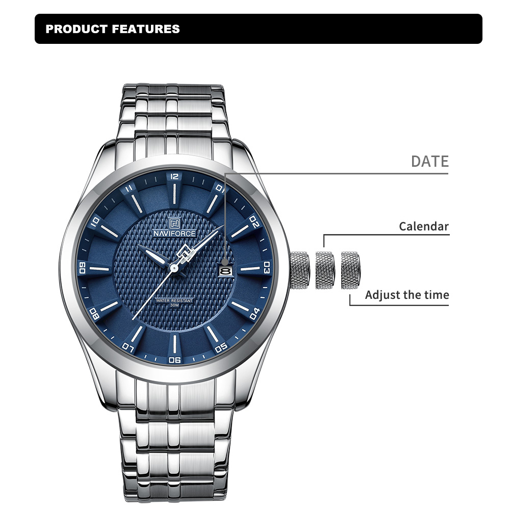 NAVIFORCE 브랜드 비즈니스 럭셔리 남자 시계,  - Field Watch Military 리뷰 및 가격