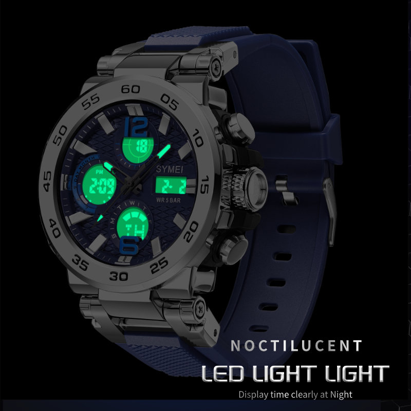 블랙 최고급 남성 스포츠 시계, 5ATM 방수, 듀얼  - Luxury Watch Level 리뷰 및 가격
