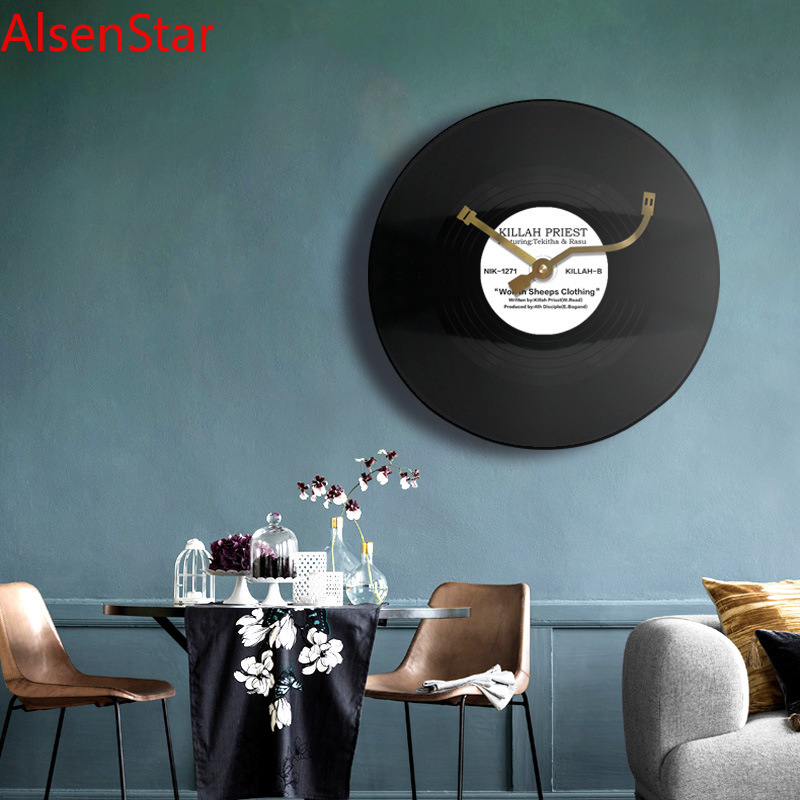 12인치 비닐 레코드 레트로 크리에이티브 시계 무소음  - Luxury Watch Wall Clock 리뷰 및 가격