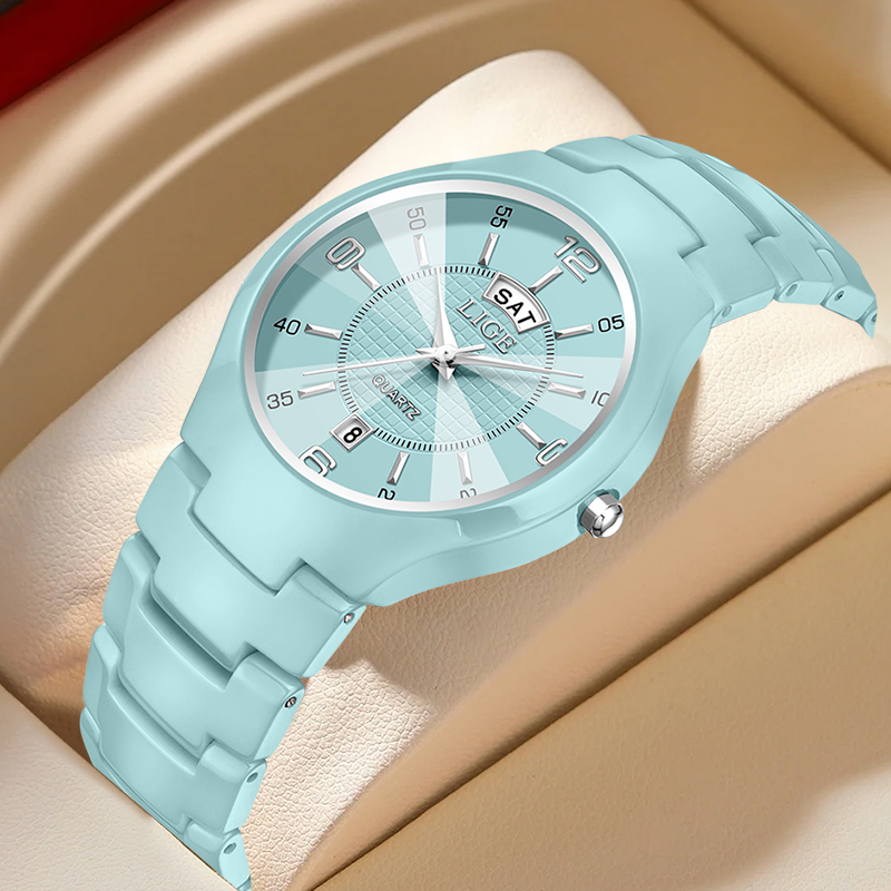 LIGE 럭셔리 우아한 쿼츠 여성 시계 패션 세라믹 작 - Luxury Watch Lady 리뷰 및 가격