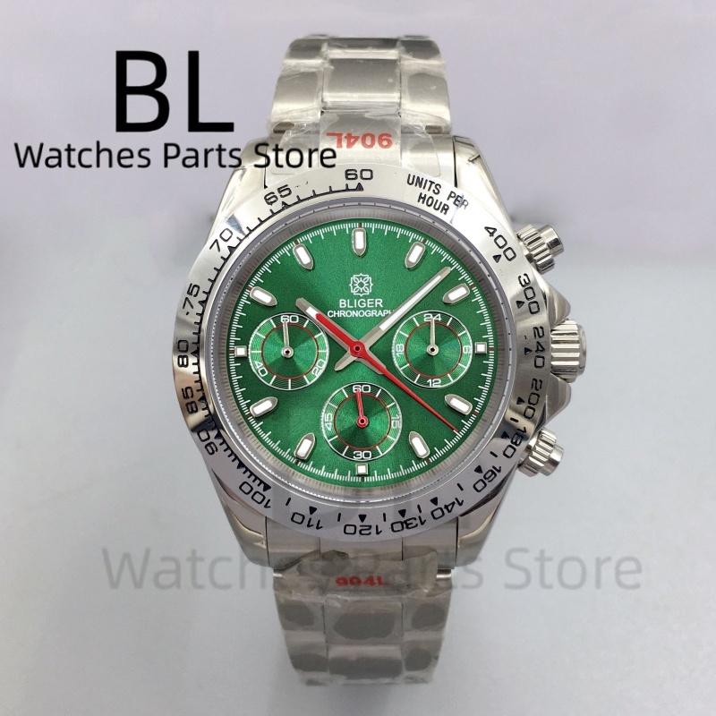 BLIGER 39mm 럭셔리 그린 다이얼 크로노그래프  - Luxury Watch Green Dial 리뷰 및 가격