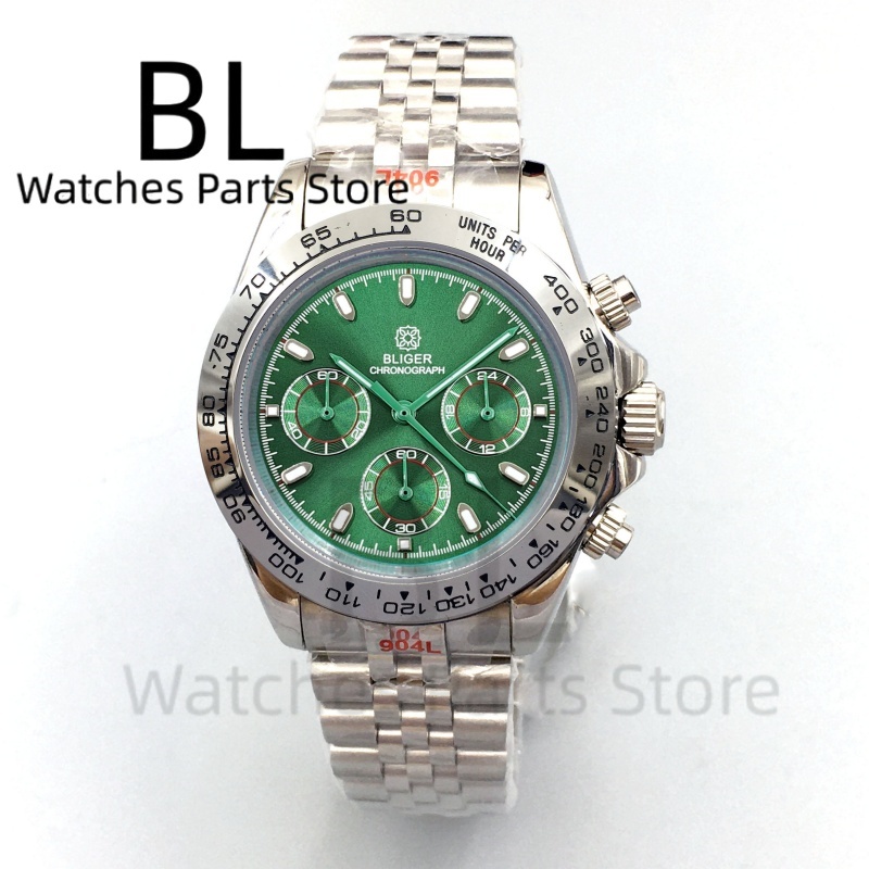 BLIGER 39mm 럭셔리 그린 다이얼 크로노그래프  - Luxury Watch Green Dial 리뷰 및 가격