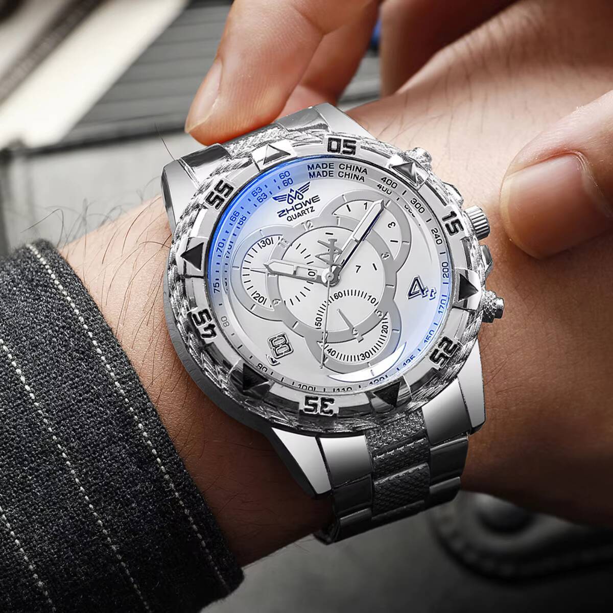남성용 비즈니스 쿼츠 시계, 스테인레스 스틸 밴드, 패 - Luxury Watch Under 20000 리뷰 및 가격