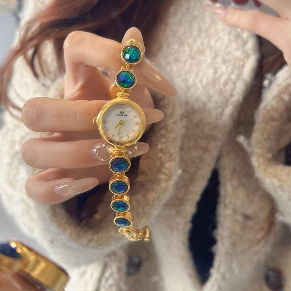 럭셔리 여성 시계 녹색 옥 팔찌 작은 다이얼 우아한 여 - Luxury Watch Green Dial 리뷰 및 가격