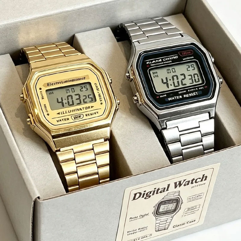 럭셔리 F91W 스틸 밴드 시계 LED 디지털 스테인리 - Luxury Watch Wallpaper 리뷰 및 가격