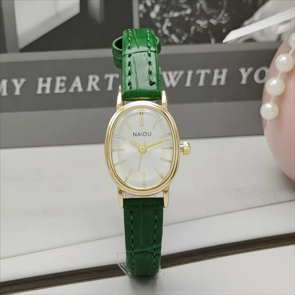 패션 브랜드 여성용 타원형 다이얼 시계 고급 가죽 스트 - Luxury Watch For Girls 리뷰 및 가격
