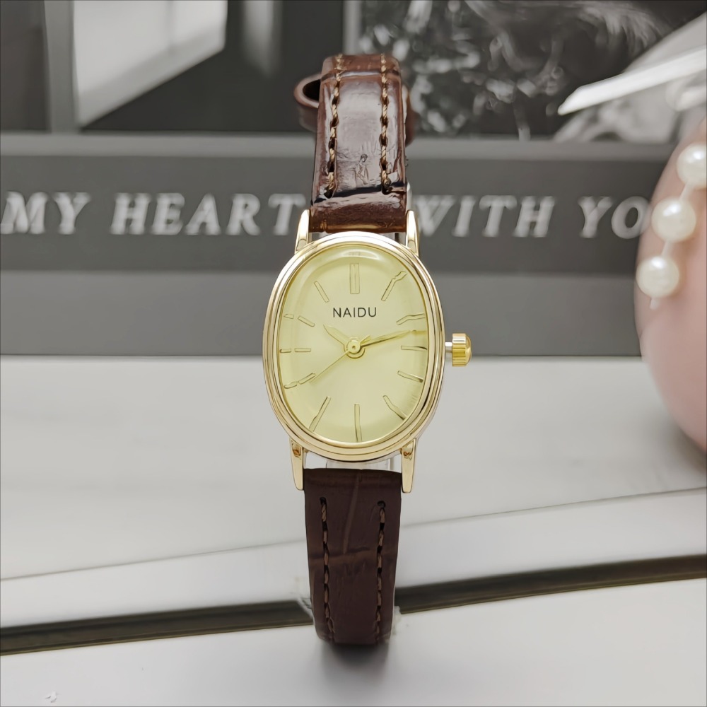 패션 브랜드 여성용 타원형 다이얼 시계 고급 가죽 스트 - Luxury Watch For Girls 리뷰 및 가격