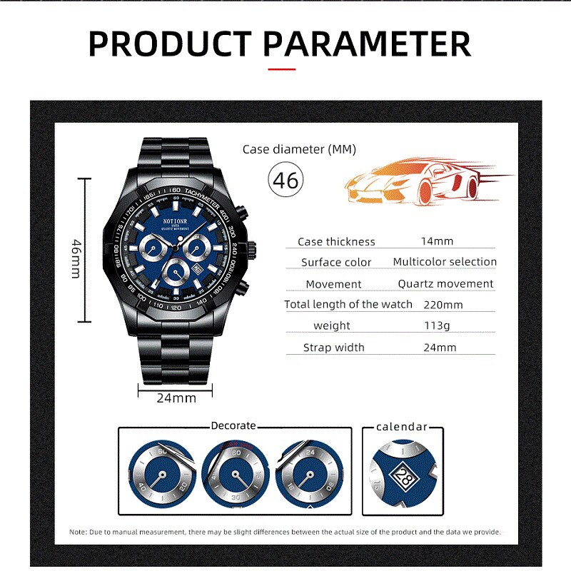 남성용 럭셔리 스포츠 시계, 비즈니스 패션, 스테인레스 - Luxury Watch Under 20000 리뷰 및 가격