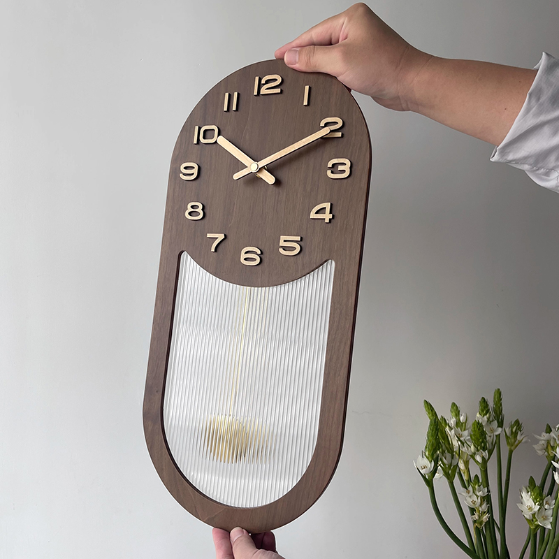 간단한 벽시계 북유럽 럭셔리 복고풍 시계 우아한 나무  - Luxury Watch House 리뷰 및 가격