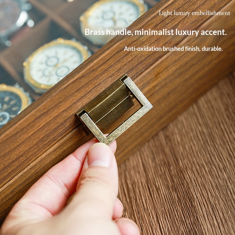 검은 호두나무 나뭇결 시계 보관 상자 시계 배치 상자  - Luxury Watch House 리뷰 및 가격