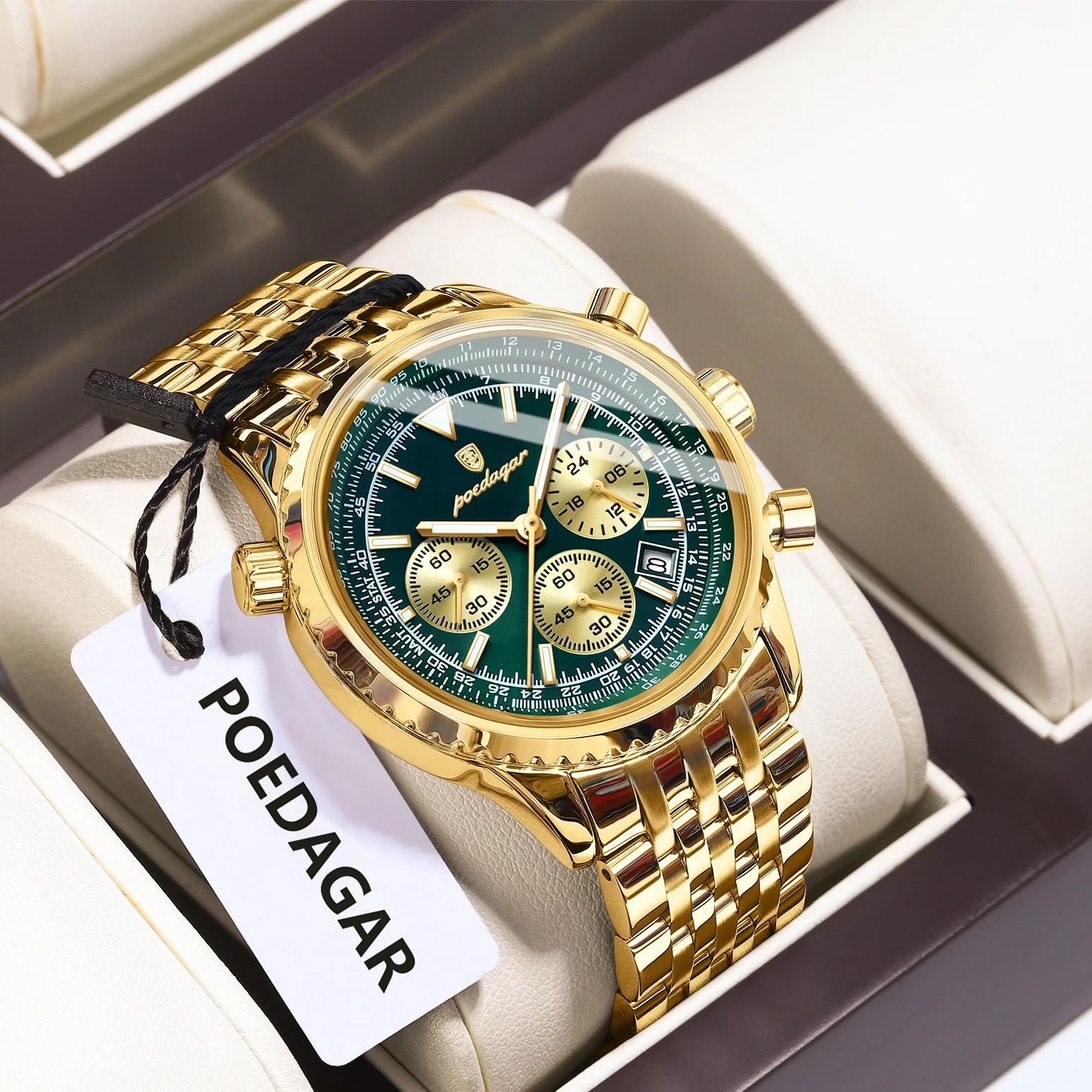 포에다가 최고급 남성용 손목시계 크로노그래프 날짜 방수 - Luxury Watch Green Dial 리뷰 및 가격