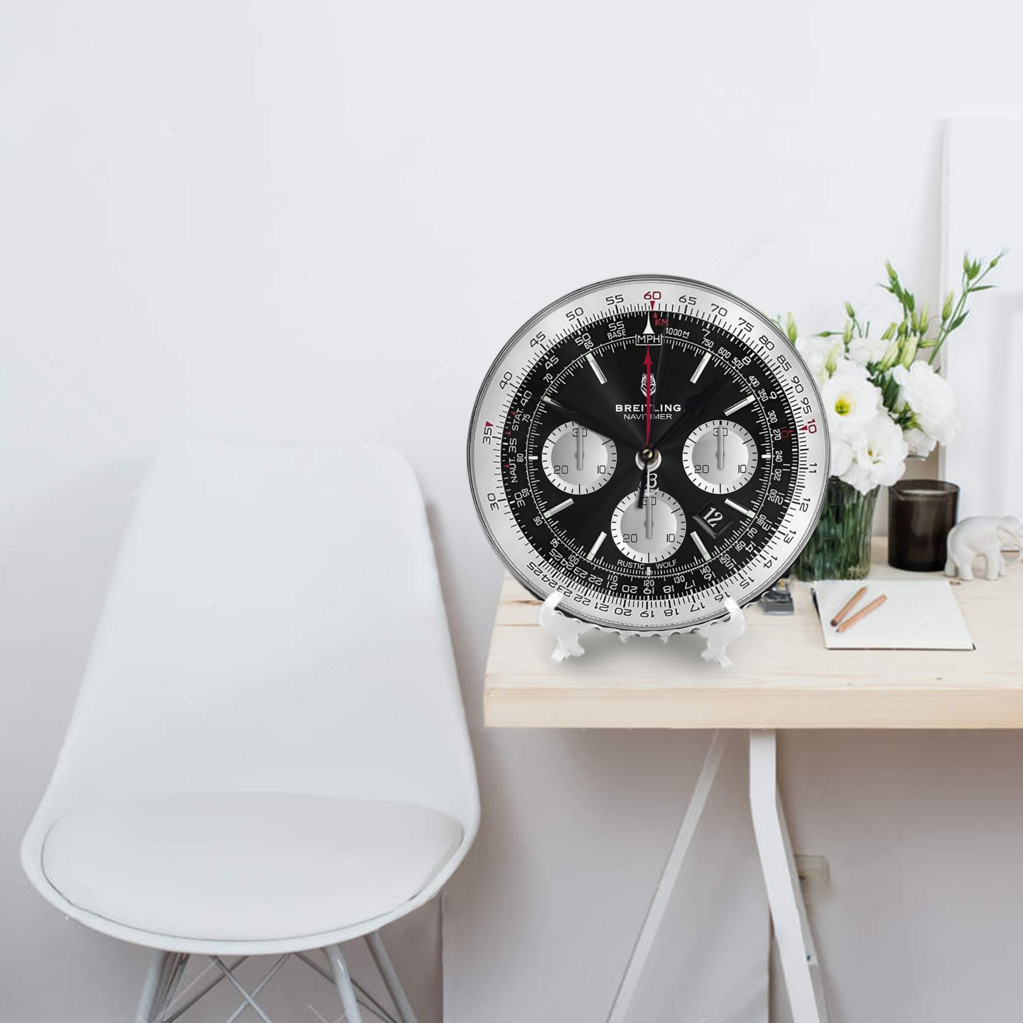 블랙 럭셔리 시계 얼굴 벽시계 룸 장식 침실 거실 주방 - Luxury Watch Wall Clock 리뷰 및 가격